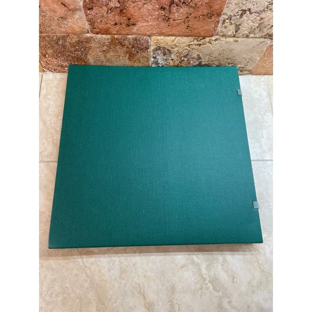 Album Scrapbook Creative Memories 12x12 Green Gold Expandable Post Bound